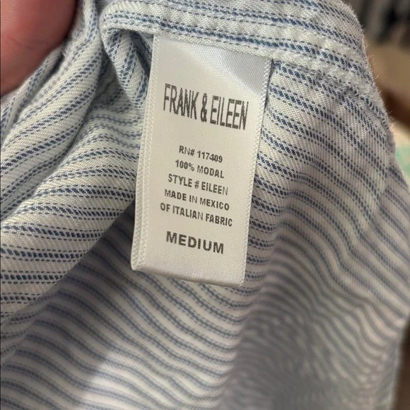 Frank & Eileen - Eileen Striped Shirt Size M - Picture 5 of 9